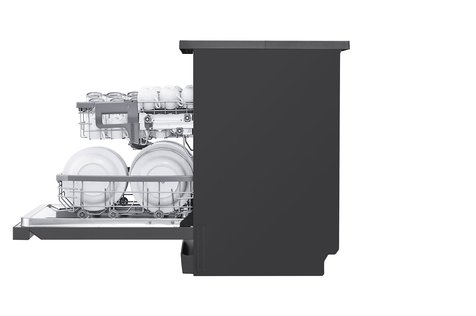 LG True Steam Dishwasher with Inverter Direct Drive Technology (Matt Black), DFB424FM
