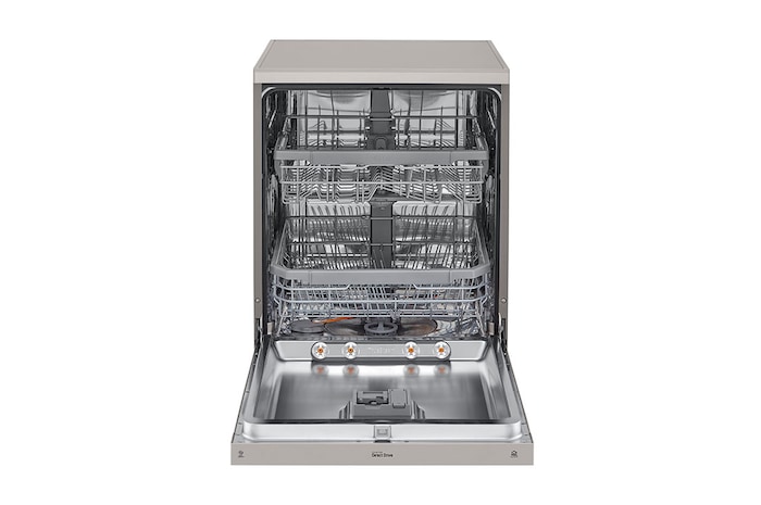 LG Dishwasher, TrueSteam®, 14 Place Settings, EasyRack™ Plus, QuadWash™, ThinQ™ (Wi-Fi), Inverter Direct Drive™, Silver, DFB424FP
