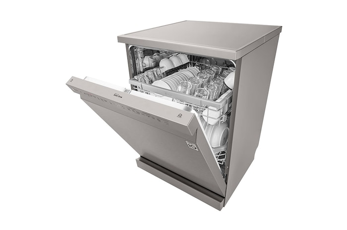 LG Dishwasher, TrueSteam®, 14 Place Settings, EasyRack™ Plus, QuadWash™, ThinQ™ (Wi-Fi), Inverter Direct Drive™, Silver, DFB424FP