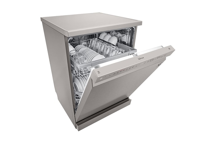 LG Dishwasher, TrueSteam®, 14 Place Settings, EasyRack™ Plus, QuadWash™, ThinQ™ (Wi-Fi), Inverter Direct Drive™, Silver, DFB424FP