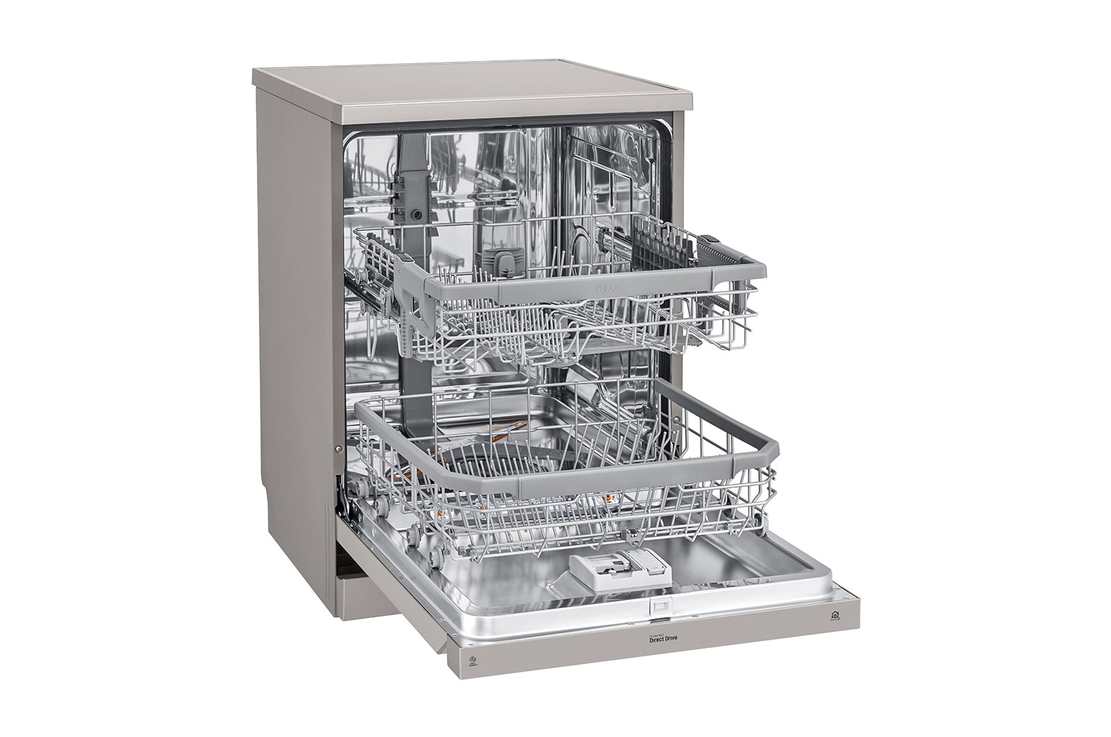 LG True Steam Dishwasher with Inverter Direct Drive Technology (Silver Color), DFB424FP