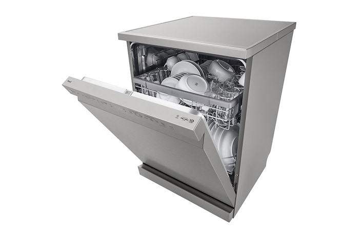 LG Dishwasher, TrueSteam®, 14 Place Settings, QuadWash™, EasyRack™ Plus, ThinQ™ (Wi-Fi), Inverter Direct Drive™, Silver, DFB532FP