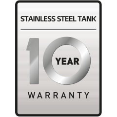  Stainless Steel Tank with 10 year Warranty*