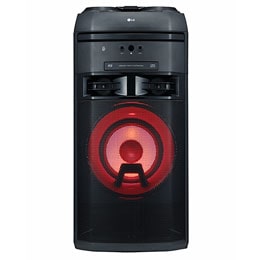 LG OK55 500W RMS, for Karaoke - Karaoke Playback, Recording, Echo Effects and Vocal Effects, DJ Effects, DJ Wheel, DJ Loop, Party Thruster, DJ Pad and Multi-color Lighting, Bass Blast, LG XBOOM App.