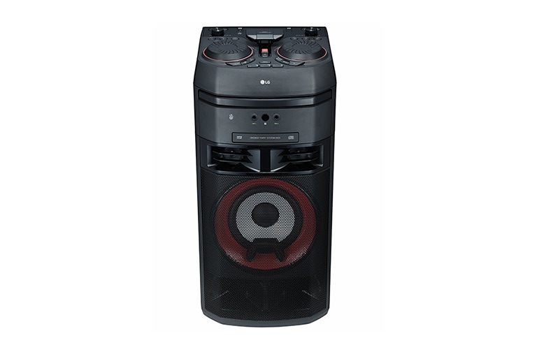 LG OK55 500W RMS, for Karaoke - Karaoke Playback, Recording, Echo Effects and Vocal Effects, DJ Effects, DJ Wheel, DJ Loop, Party Thruster, DJ Pad and Multi-color Lighting, Bass Blast, LG XBOOM App., OK55
