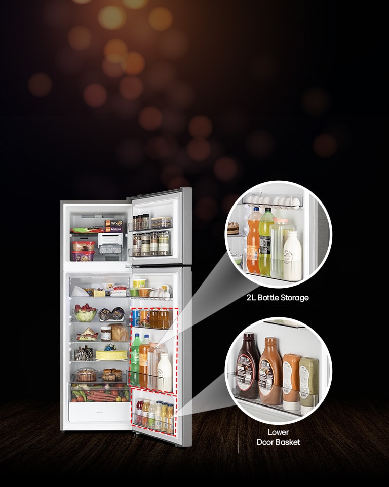 Lower Door Basket and 2L Bottle Storage