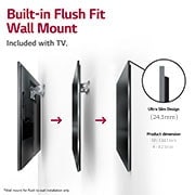 built in flush fit wall mount