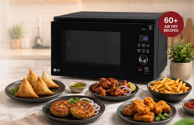 Healthy Cooking at Home Using Microwave Air Fry Features
