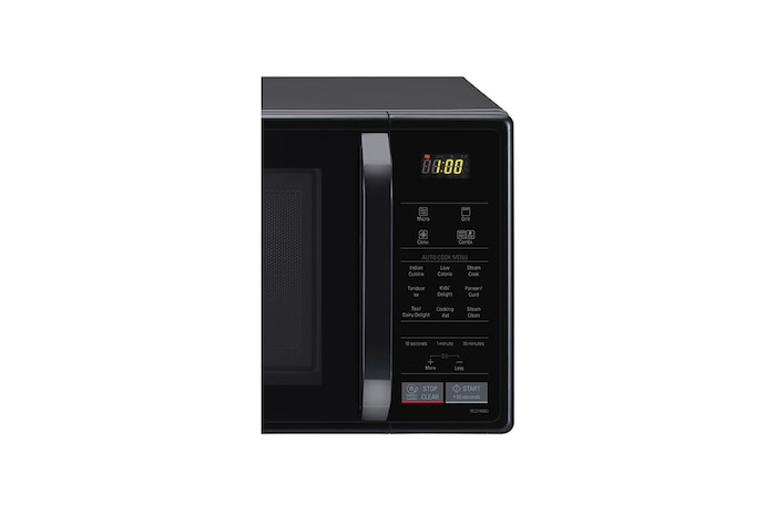 LG 21 L Convection Microwave Oven with Glass Door, 151 Auto Cook Menu, Quartz Heater, Health Plus Menu, Glossy Black, MC2146BG