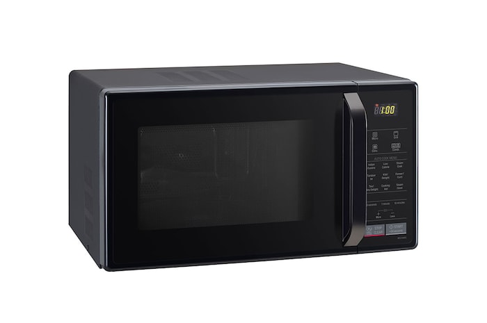 LG 21 L Convection Microwave Oven with Glass Door, 151 Auto Cook Menu, Quartz Heater, Health Plus Menu, Glossy Black, MC2146BG
