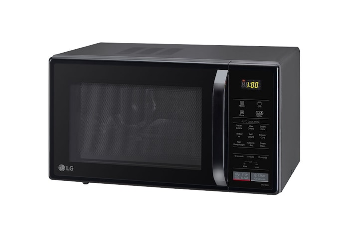 LG 21 L Convection Microwave Oven with Glass Door, 151 Auto Cook Menu, Quartz Heater, Health Plus Menu, Glossy Black, MC2146BG