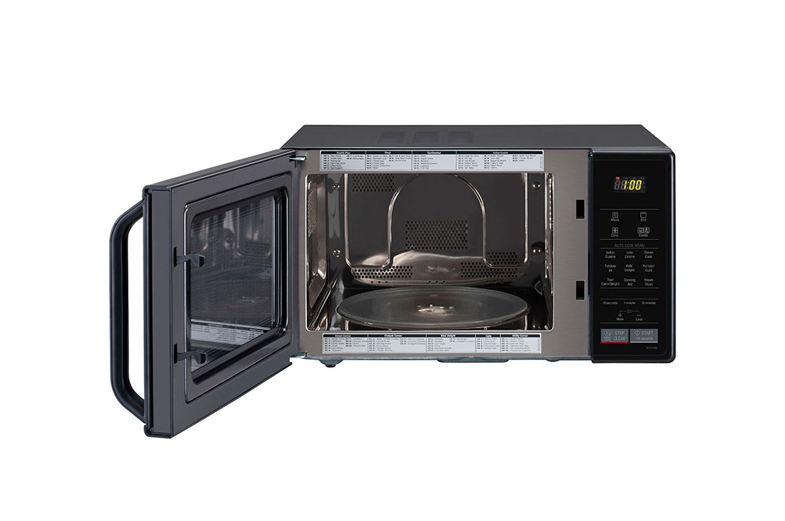 LG 21 L Convection Microwave Ovens with Stainless Steel Cavity, Health Plus Menu, Quartz Heater, Auto Cook Menu, Black, MC2146BL