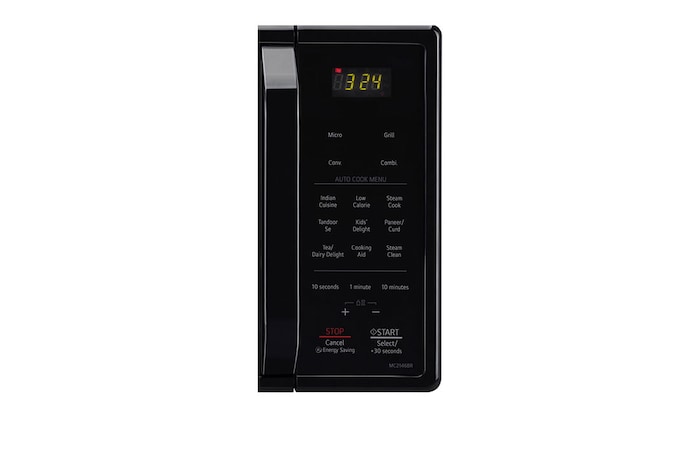 LG 21 L Convection Microwave with 151 Auto Cook Menus, Health Plus Menu, Quartz Heater, Stainless Steel Cavity, Black, MC2146BR
