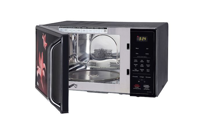 LG 21 L Convection Microwave with 151 Auto Cook Menus, Health Plus Menu, Quartz Heater, Stainless Steel Cavity, Black, MC2146BR