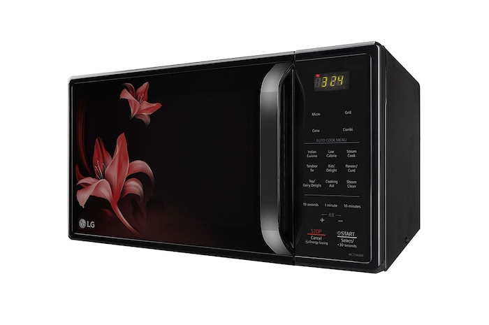 LG 21 L Convection Microwave with 151 Auto Cook Menus, Health Plus Menu, Quartz Heater, Stainless Steel Cavity, Black, MC2146BR