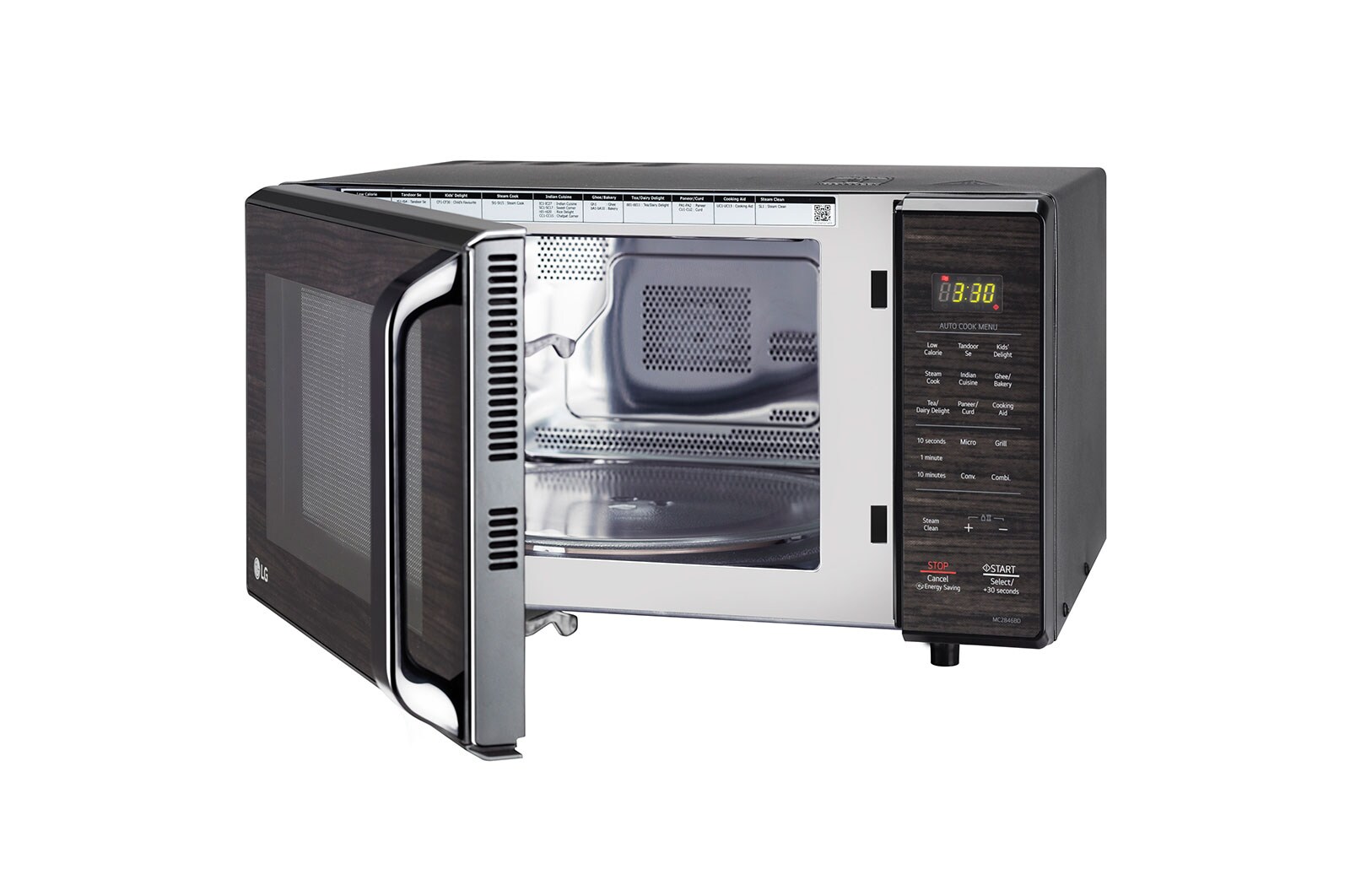 LG 28 L All-in-One Convection Microwave Grill Oven with Stainless Steel Cavity, 251 Auto Cook Menu, Quartz Heater, Silver, MC2846BD