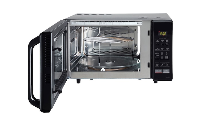 LG 28 L Convection Microwave Oven with Stainless Steel Cavity, 251 Auto Cook Menu, Defrost, Health Plus Menu, Black, MC2846BR