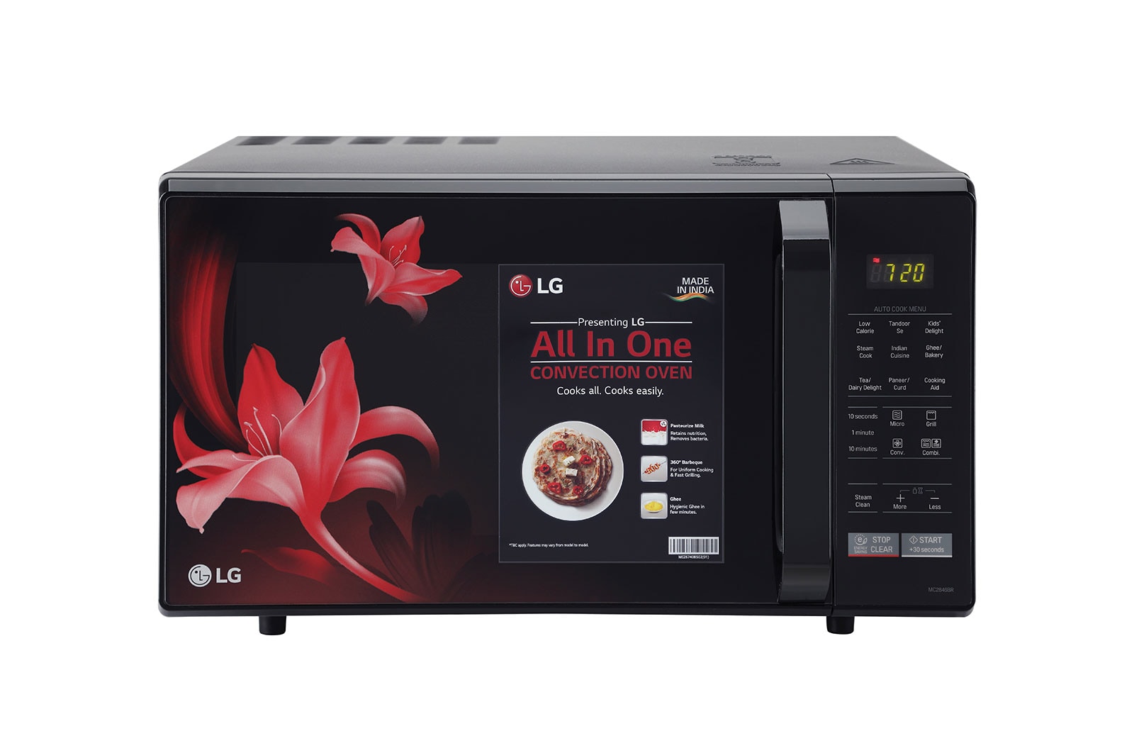 LG 28 L Convection Microwave Oven  (MC2846BR, Black), MC2846BR