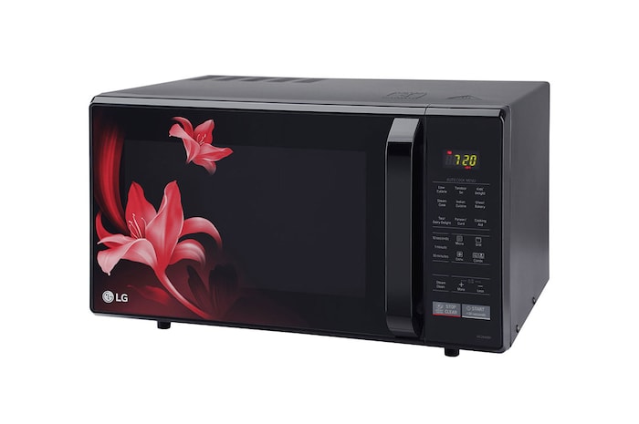 LG 28 L Convection Microwave Oven with Stainless Steel Cavity, 251 Auto Cook Menu, Defrost, Health Plus Menu, Black, MC2846BR