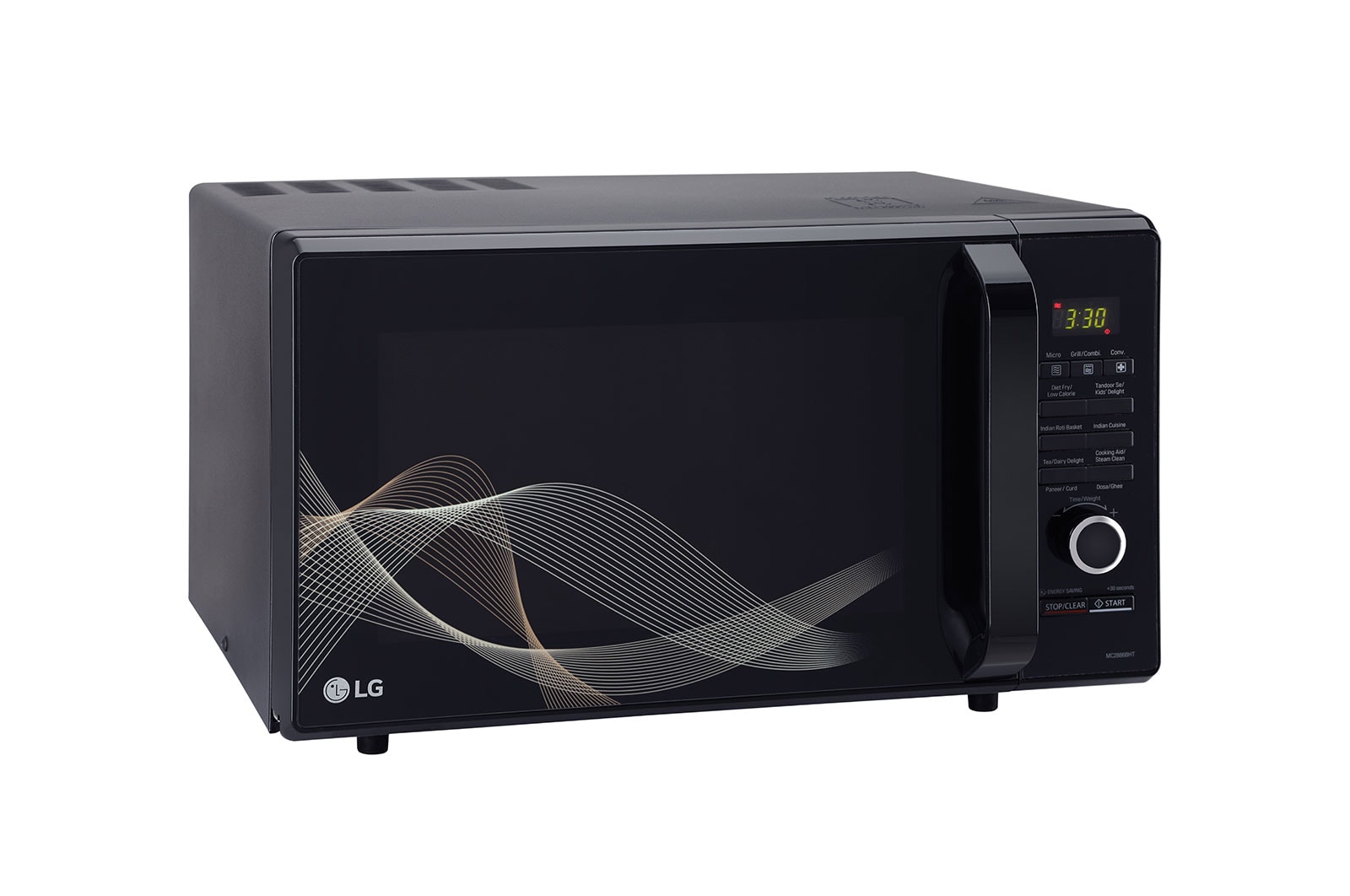 LG 28 L All-In-One Convection Microwave Oven with Diet Fry™, 251 Auto Cook Menu, Roti Basket, Health Plus Menu, Black, MC2886BHT
