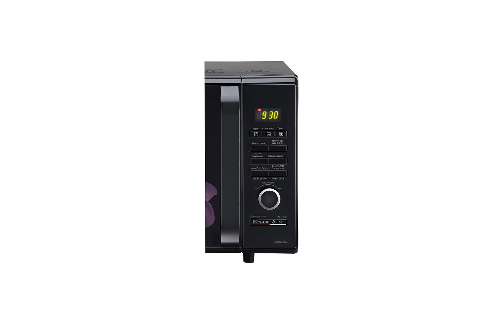 LG 28 L Convection Microwave Oven with Roti Basket, 30 Healthy Heart Recipes, Diet Fry™, Motorised Rotisserie, Black, MC2886BPUM
