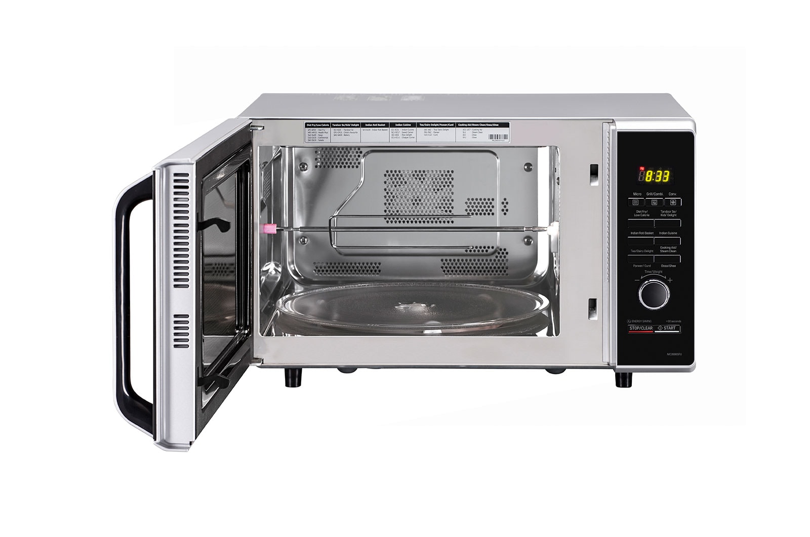 LG 28 L All-In-One Convection Microwave Oven with Motorised Rotisserie, Diet Fry™, 251 Auto Cook Menu, Silver, MC2886SFU