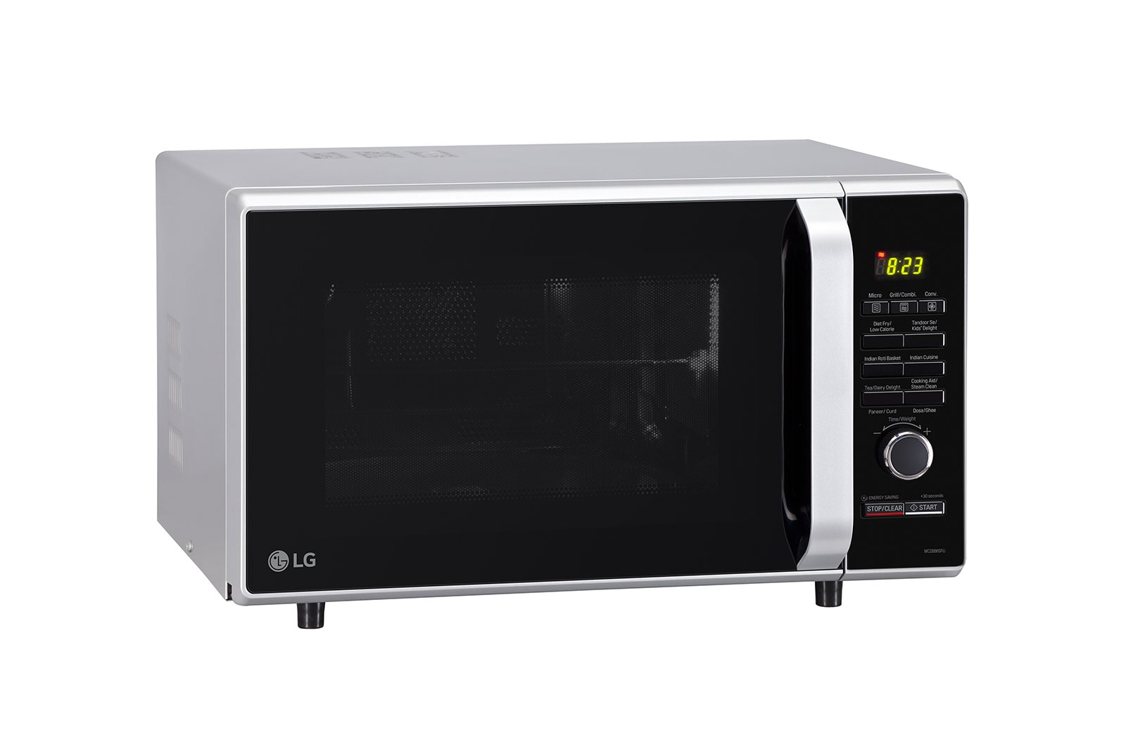 LG 28 L All-In-One Convection Microwave Oven with Motorised Rotisserie, Diet Fry™, 251 Auto Cook Menu, Silver, MC2886SFU