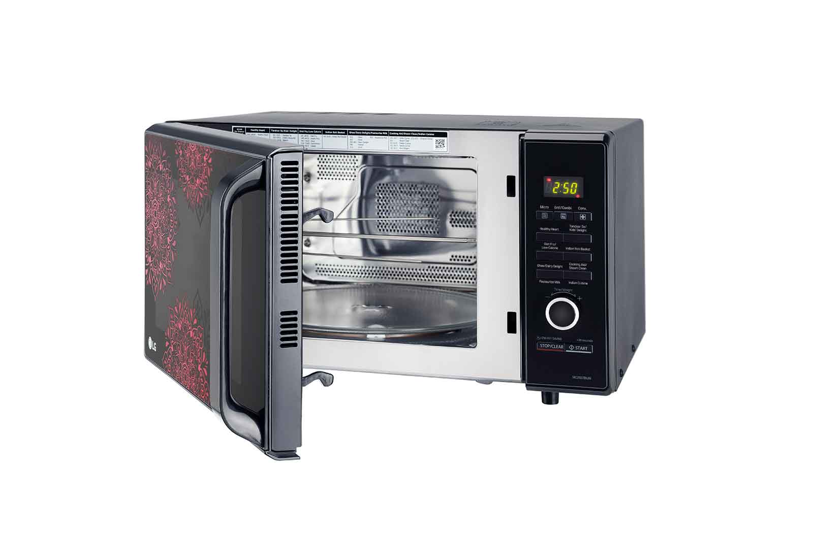 LG 28 L All-in-One Convection Microwave Oven with 271 Auto Cook Menu, Motorised Rotisserie, Roti Basket, Diet Fry, Black, MC2887BIUM