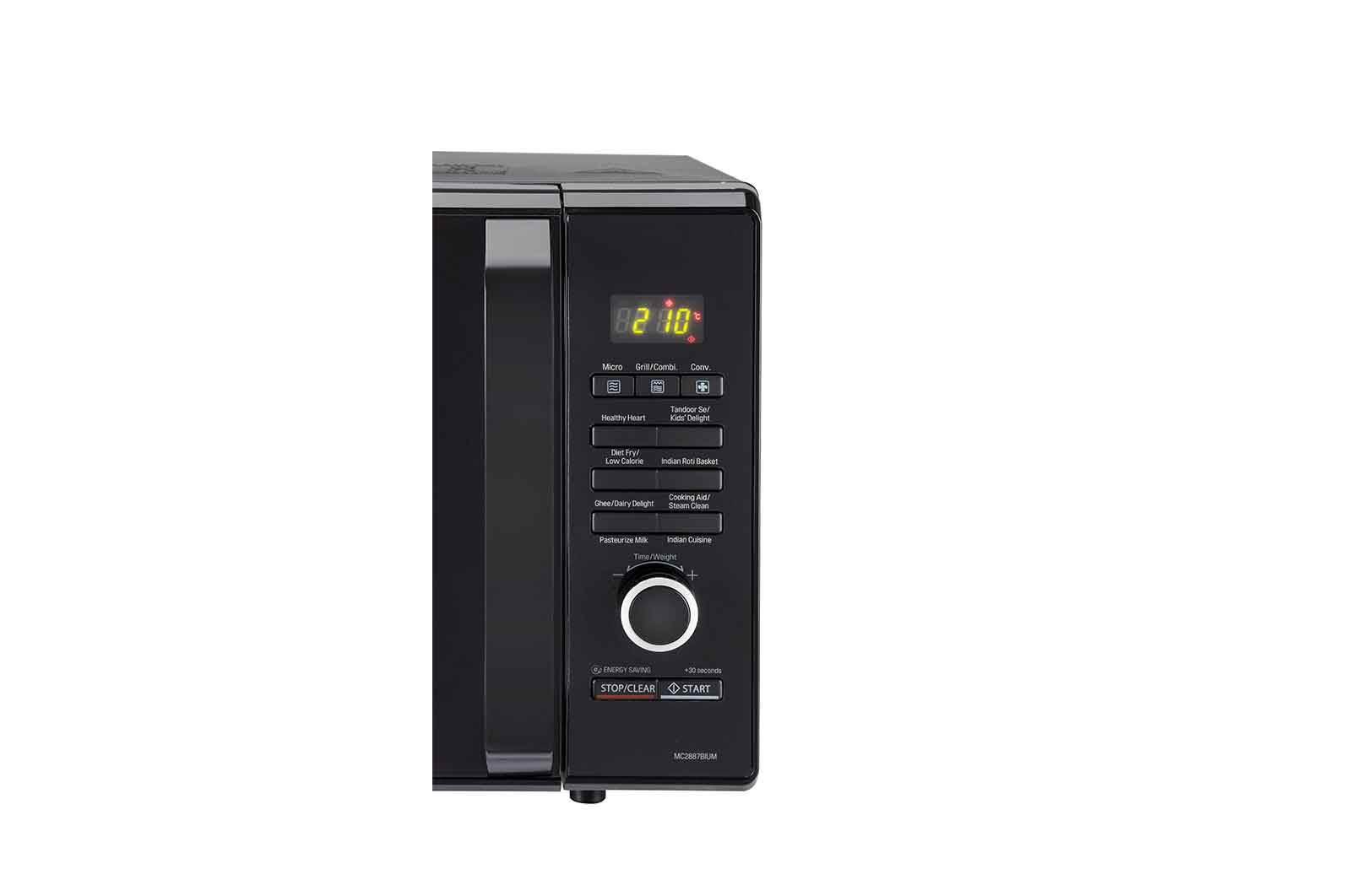 LG 28 L All-in-One Convection Microwave Oven with 271 Auto Cook Menu, Motorised Rotisserie, Roti Basket, Diet Fry, Black, MC2887BIUM