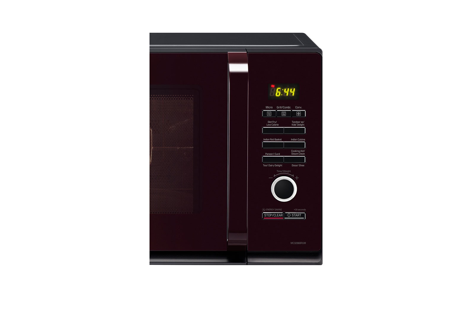 LG 32 L Convection Microwave Oven with Stainless Steel Cavity, 301 Auto Cook Menu, Diet Fry, 360° Rotisserie, Black, MC3286BRUM