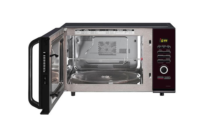 LG 32 L Convection Microwave Oven with Stainless Steel Cavity, 301 Auto Cook Menu, Diet Fry, 360° Rotisserie, Black, MC3286BRUM
