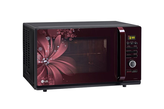 LG 32 L Convection Microwave Oven with Stainless Steel Cavity, 301 Auto Cook Menu, Diet Fry, 360° Rotisserie, Black, MC3286BRUM