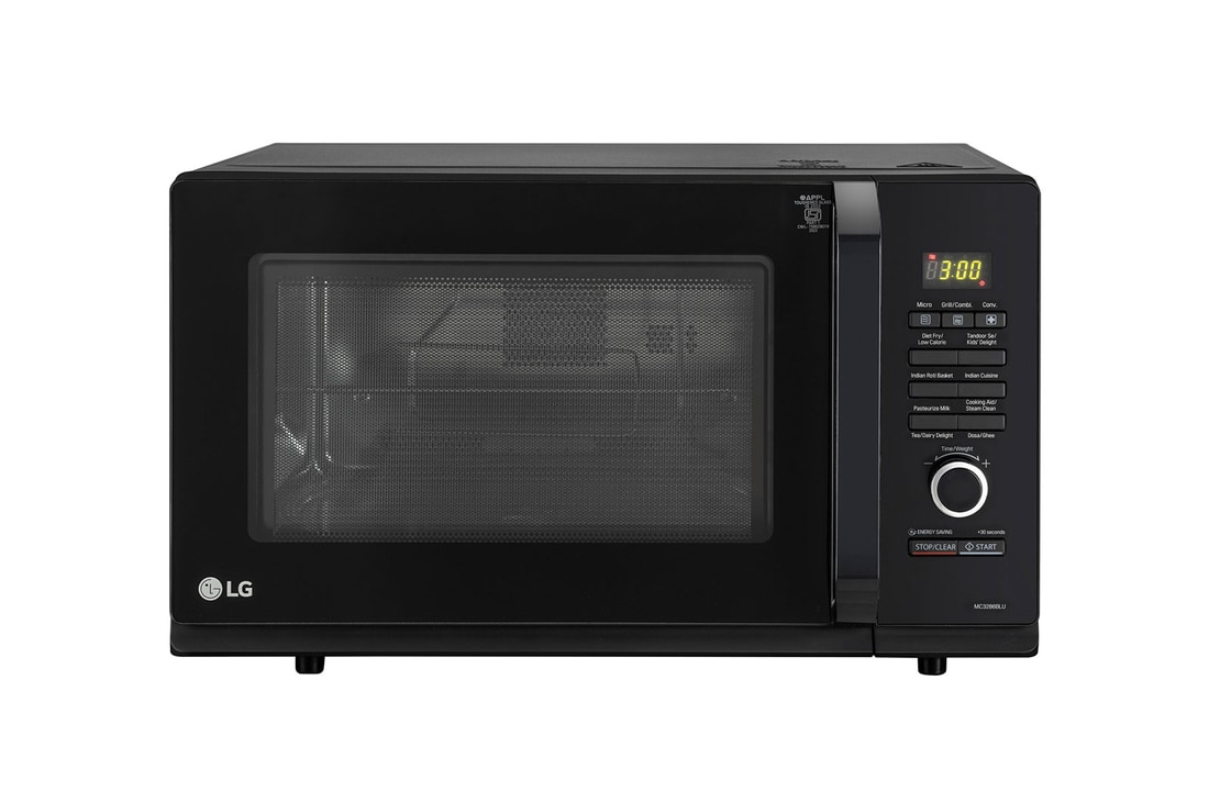 LG mc3286blu convection-microwave front view