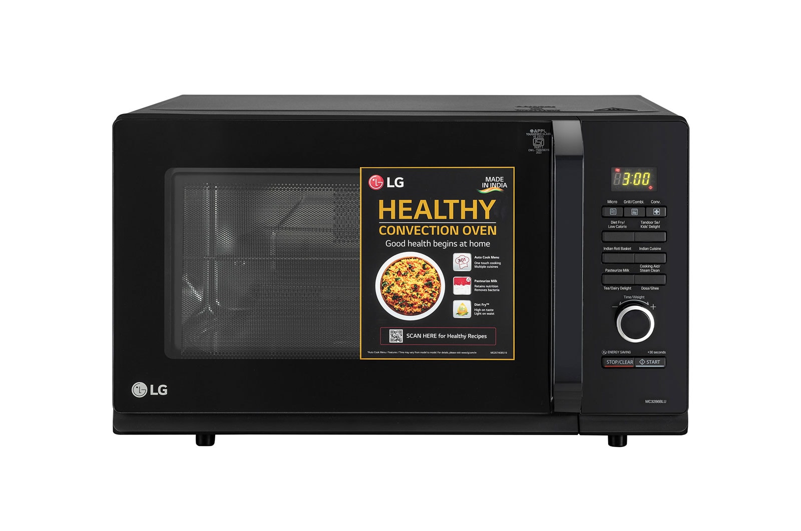 LG Microwave Oven Black with Diet Fry MC3286BLU LG IN