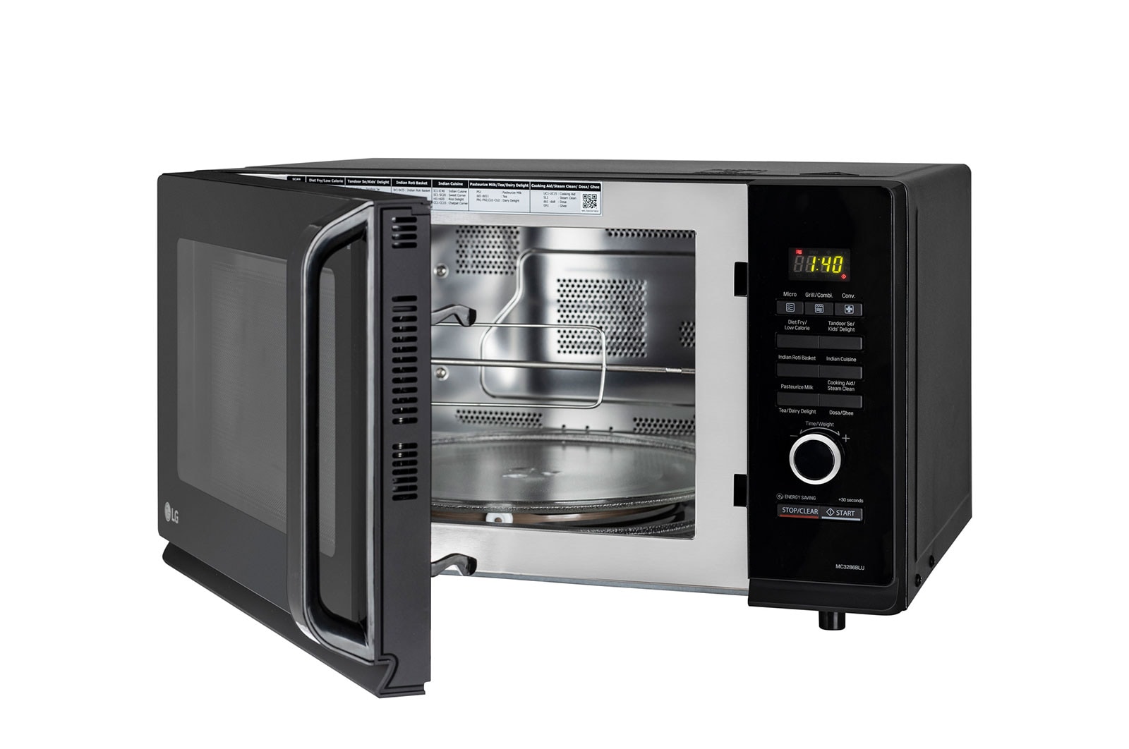 LG Microwave Oven (Black) with Diet Fry™ - MC3286BLU | LG IN