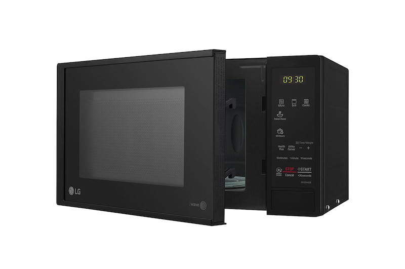 LG 20 L Microwave Oven Grill with Glass Door, i-wave technology, Quartz Heater, Anti-Bacterial Cavity, Black, MH2044DB