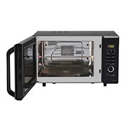 LG 28 L Convection Microwave Oven with Charcoal Lighting Heater, 271 Auto Cook Menu, Motorised Rotisserie, Black, MJ2886BWUM
