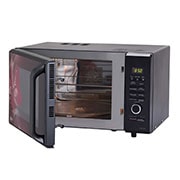 LG 28 L Convection Microwave Oven with Charcoal Lighting Heater, 271 Auto Cook Menu, Motorised Rotisserie, Black, MJ2886BWUM