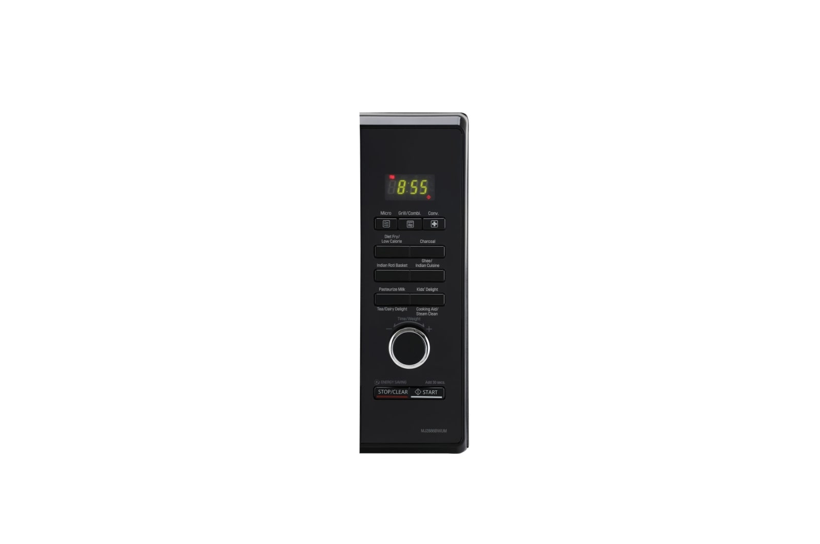 LG 28 L Convection Microwave Oven with Charcoal Lighting Heater, 271 Auto Cook Menu, Motorised Rotisserie, Black, MJ2886BWUM