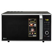 LG MJ2887BFUM charcoal convection microwave front view