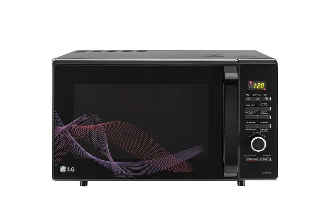 LG mj2887bhtm convection microwave front view