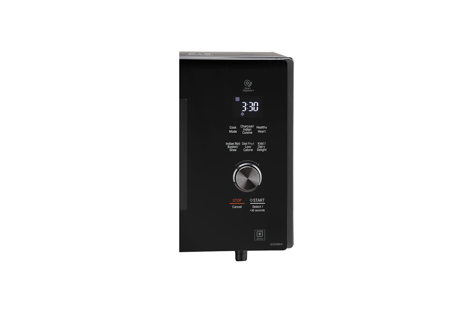 LG 28 L Charcoal Convection Microwave Oven with 301 Auto Cook Menu, Diet Fry™, Roti Basket, Motorised Rotisserie, Black, MJEN286UF