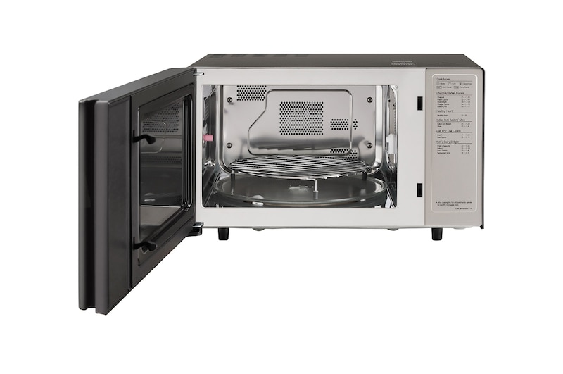 LG 28 L Charcoal Convection Microwave Oven with 301 Auto Cook Menu, Diet Fry™, Roti Basket, Motorised Rotisserie, Black, MJEN286UF