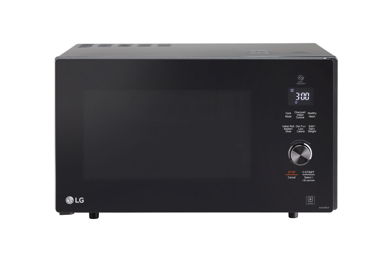 LG MJEN286UF Charcoal Convection Microwave front view