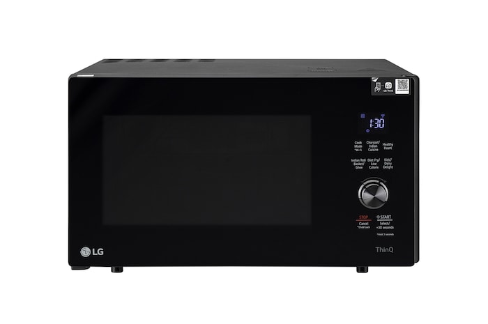 LG MJEN286UFW wifi-enabled-charcoal-convection-microwave front view