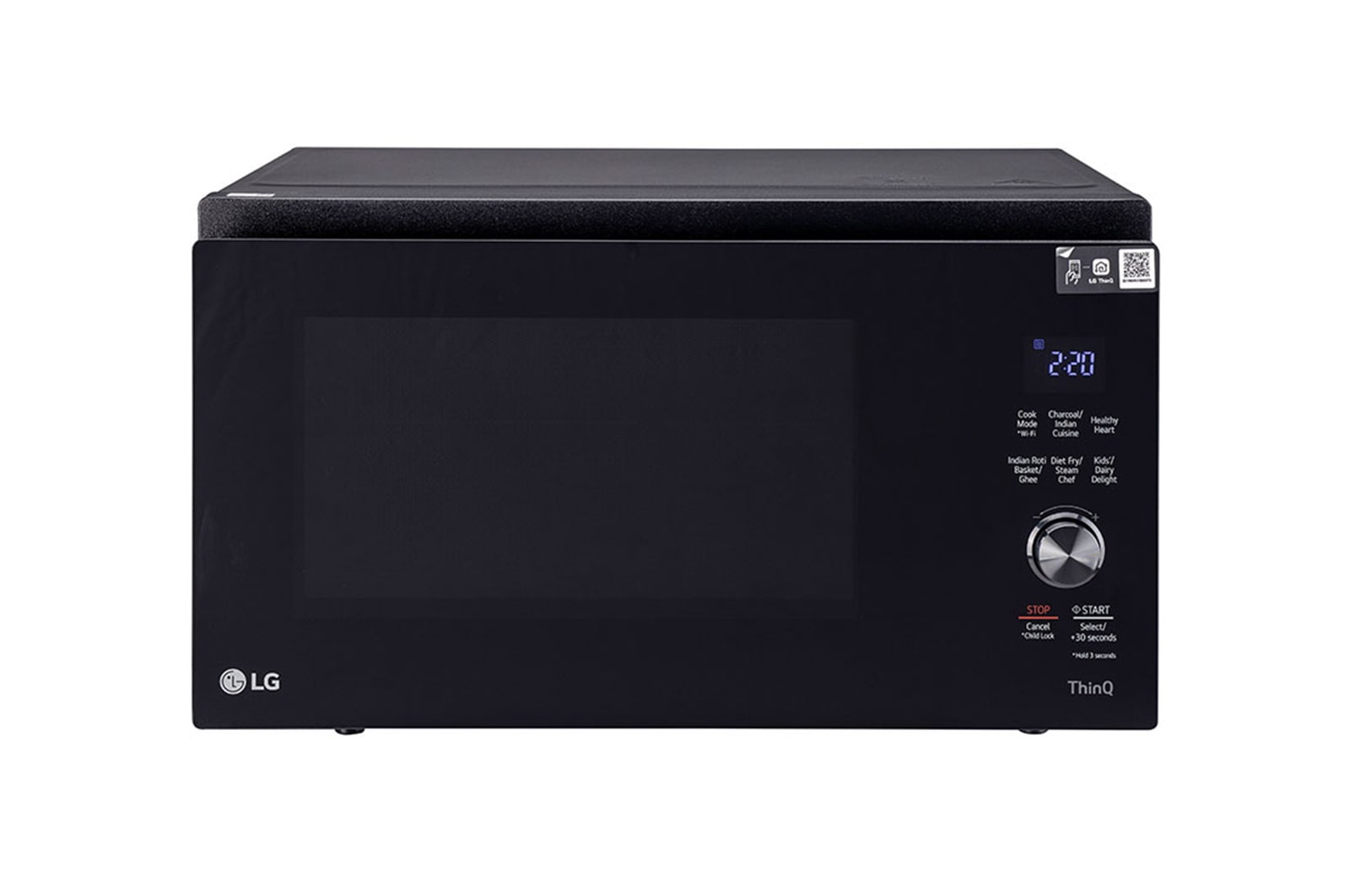 LG MJEN286UFW wifi-enabled-charcoal-convection-microwave front view