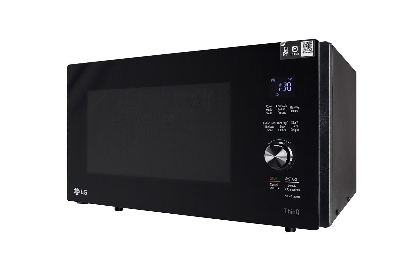 LG 28 L Scan-To-Cook Charcoal Convection Microwave Oven with 301 Auto Cook Menu, Healthy Heart, Motorised Rotisserie, Black, MJEN286UFW
