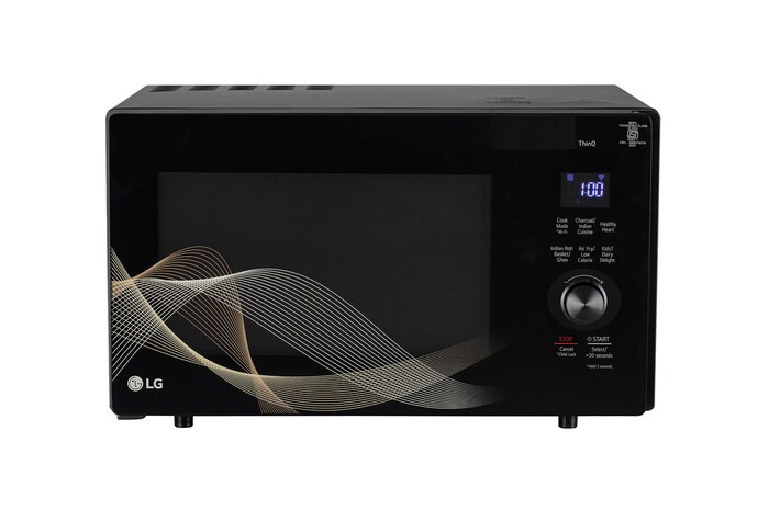 LG MJEN286UHWF Scan To Cook Charcoal Convection Microwave front view