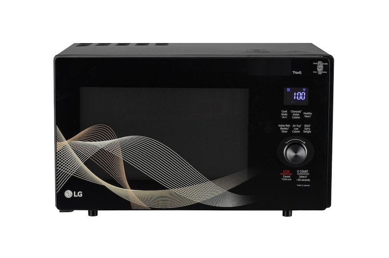 LG MJEN286UHWF Scan To Cook Charcoal Convection Microwave front view