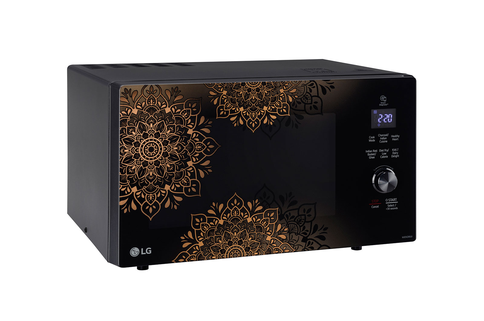 LG 28 L All-In-One Charcoal Convection Microwave Oven with Diet Fry™, Motorised Rotisserie, Auto Cook Menu. Black, MJEN286UI